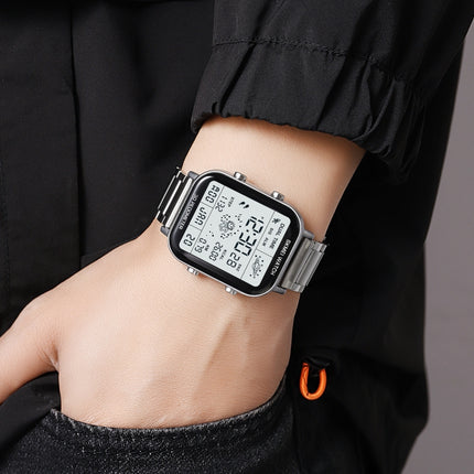 SKMEI 1888 Multifunctional Men 30M Waterproof Sports Stainless Steel Digital Wrist Watch(Black)