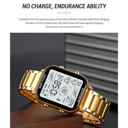 SKMEI 1888 Multifunctional Men 30M Waterproof Sports Stainless Steel Digital Wrist Watch(Black)