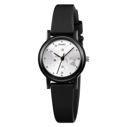 SKMEI-1659-Thin-PU-Leather-Strap-Small-Dial-Quartz-Watch-for-Ladies(Black-Shell-Constellation-Type)