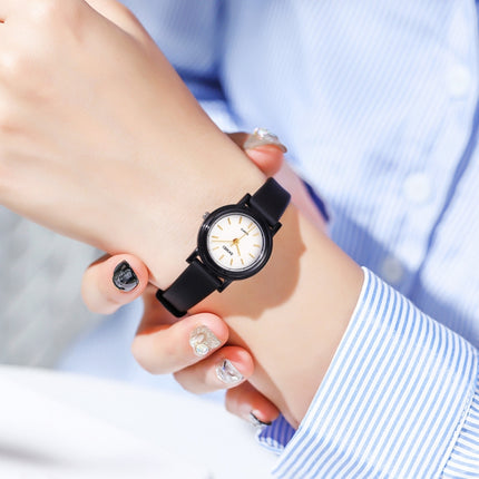 SKMEI-1659-Thin-PU-Leather-Strap-Small-Dial-Quartz-Watch-for-Ladies(Black-Shell-Constellation-Type)