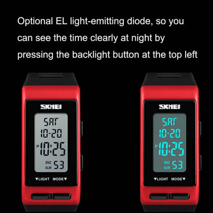 SKMEI 1362 Sports Electronic Watch Fashion Waterproof Countdown Children LED Watch(Black)