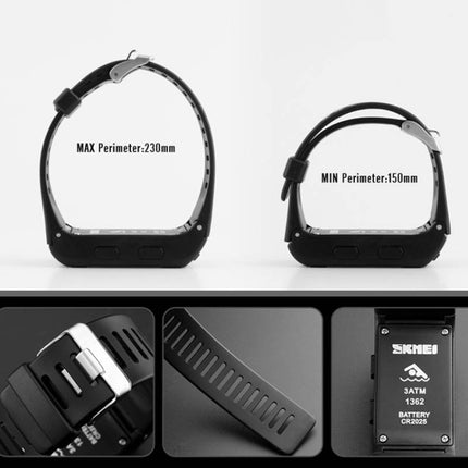 SKMEI 1362 Sports Electronic Watch Fashion Waterproof Countdown Children LED Watch(Black)