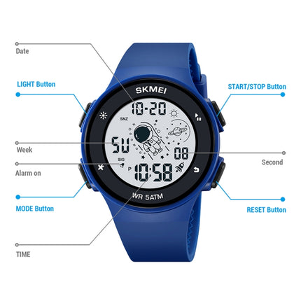 SKMEI-2068-Multifunctional-Men-50M-Waterproof-Noctilucent-Sports-Digital-Wrist-Watch(Blue)