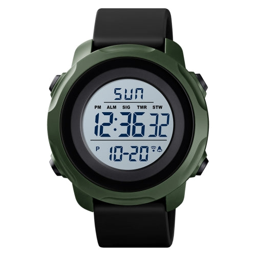 Skmei-1540-Fashion-Outdoor-Sports-Large-Dial-Student-Watch-Multi-Function-Waterproof-Mens-Electronic-Watch(Green)