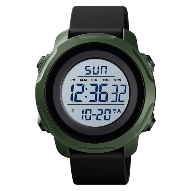 Skmei-1540-Fashion-Outdoor-Sports-Large-Dial-Student-Watch-Multi-Function-Waterproof-Mens-Electronic-Watch(Green)