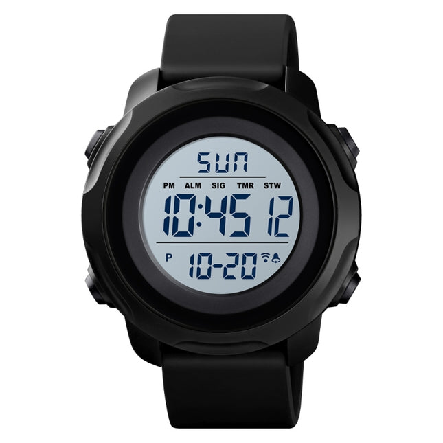 Skmei-1540-Fashion-Outdoor-Sports-Large-Dial-Student-Watch-Multi-Function-Waterproof-Mens-Electronic-Watch(Black-White)