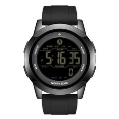 NORTH EDGE APOLLO Outdoor Waterproof Men Multi Function Silicone Strap Smart Sports Watch(Black)