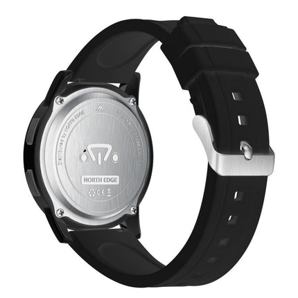 NORTH EDGE APOLLO Outdoor Waterproof Men Multi Function Silicone Strap Smart Sports Watch(Black)
