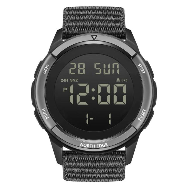 NORTH-EDGE-TERRAX-Outdoor-Luminous-Waterproof-Men-Multifunctional-Nylon-Strap-Sports-Watch(Black)