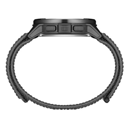 NORTH EDGE TERRAX Outdoor Luminous Waterproof Men Multifunctional Nylon Strap Sports Watch(Black)