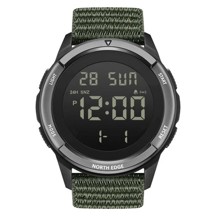 NORTH-EDGE-TERRAX-Outdoor-Luminous-Waterproof-Men-Multifunctional-Nylon-Strap-Sports-Watch(Green)