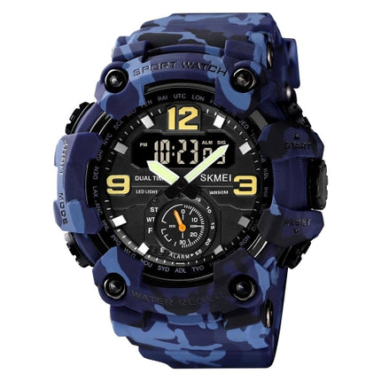 SKMEI-1637-Sports-Digital-Display-Outdoor-Shockproof-Plastic-Large-Dial-Men-Watch,-Color:-Blue-Camouflage