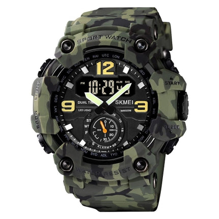 SKMEI-1637-Sports-Digital-Display-Outdoor-Shockproof-Plastic-Large-Dial-Men-Watch,-Color:-Army-Green-Camouflage