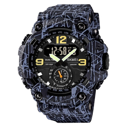 SKMEI-1637-Sports-Digital-Display-Outdoor-Shockproof-Plastic-Large-Dial-Men-Watch,-Color:-Gray-Black