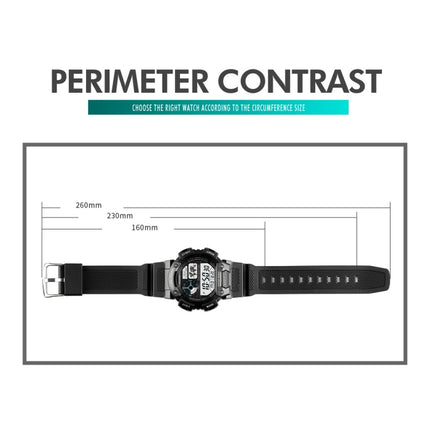 SKMEI 1723 Dual Time LED Digital Display Timing Luminous Electronic Watch(Black)