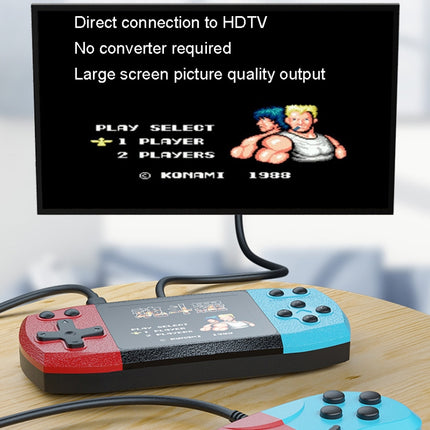 F1-3-Inch-Horizontal-Screen-620-In-1-Large-Screen-Pocket-Console,-Style:-Double-Player-Red-Blue