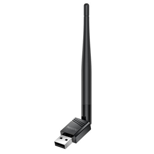 Yesido WP11 WiFi4 Wireless Dongle 150Mbps High Speed USB Adapter with External Antenna(Black)
