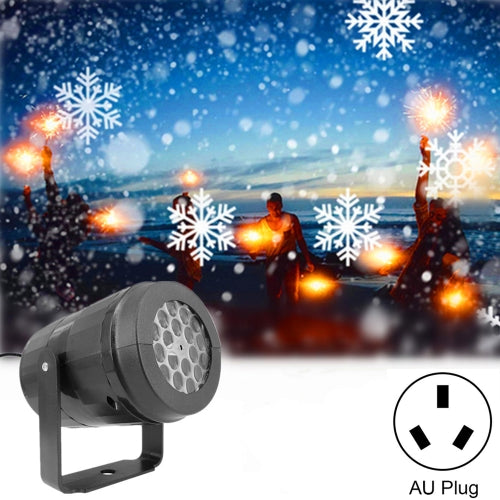 KD 1001 LED Rotatable Christmas Decoration Snowflake Projector Light, Specification: AU Plug