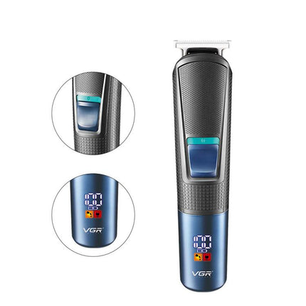 VGR-V-108-10-in-1-Digital-Display-Electric-Hair-Clipper-Men-Care-Kit(Black)