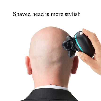 Electric-Shaver-Rechargeable-Razor-Intelligent-Digital-Display-Bald-Hair-Clipper,Style:-Blue