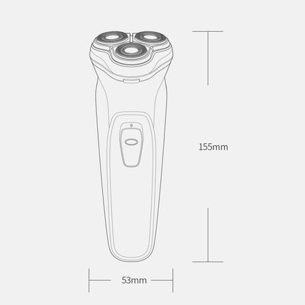 Original-Xiaomi-ENCHEN-Water-Proof-Triple-Rotary-Double-Ring-Blade-Shaving-Head-Electric-Rechargeable-Shaver-For-Men(Black)