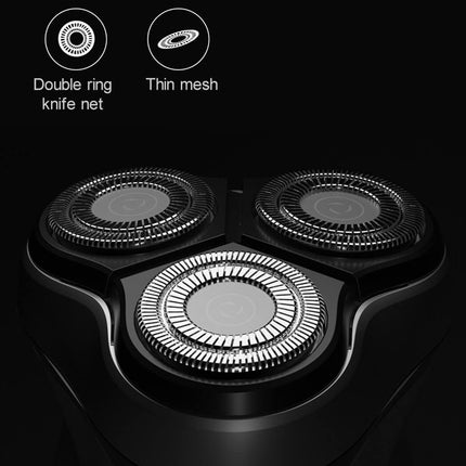 Original-Xiaomi-ENCHEN-Water-Proof-Triple-Rotary-Double-Ring-Blade-Shaving-Head-Electric-Rechargeable-Shaver-For-Men(Black)