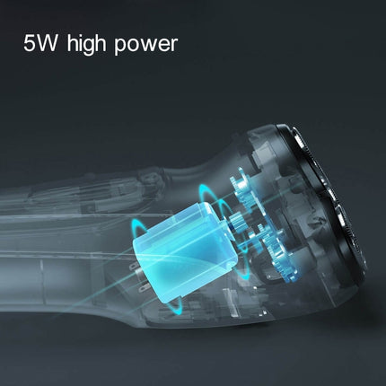 Original-Xiaomi-ENCHEN-Water-Proof-Triple-Rotary-Double-Ring-Blade-Shaving-Head-Electric-Rechargeable-Shaver-For-Men(Black)