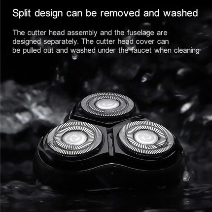 Original-Xiaomi-ENCHEN-Water-Proof-Triple-Rotary-Double-Ring-Blade-Shaving-Head-Electric-Rechargeable-Shaver-For-Men(Black)