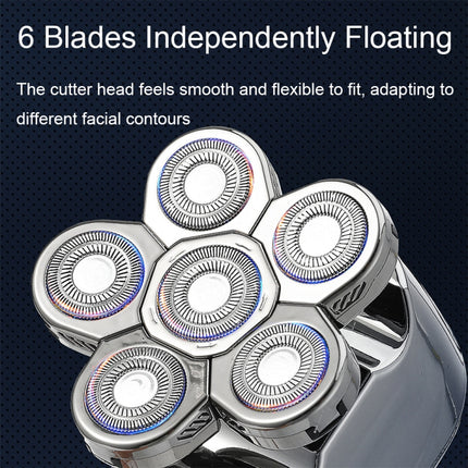 VGR V 395 2 in 1 Six blades Intelligent Digital Display Electric Shaver