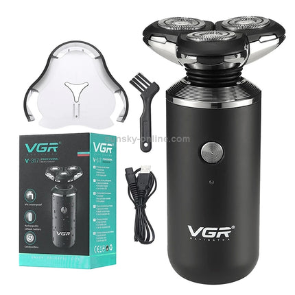 VGR-V-317-5W-USB-Omnidirectional-Three-dimensional-Floating-Three-network-Electric-Shaver