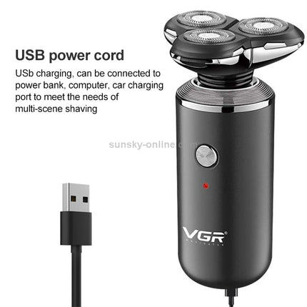 VGR-V-317-5W-USB-Omnidirectional-Three-dimensional-Floating-Three-network-Electric-Shaver
