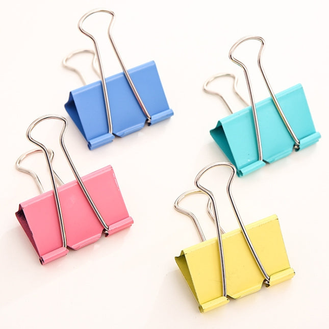Deli--24pcs-/Box-41mm-Long-Tail-Ticket-Clip-Metal-Dovetail-Clip,-Spec:-8552ES-Colorful-