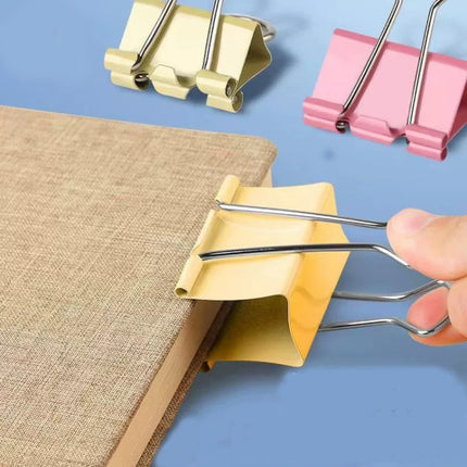 Deli--24pcs-/Box-41mm-Long-Tail-Ticket-Clip-Metal-Dovetail-Clip,-Spec:-8552ES-Colorful-