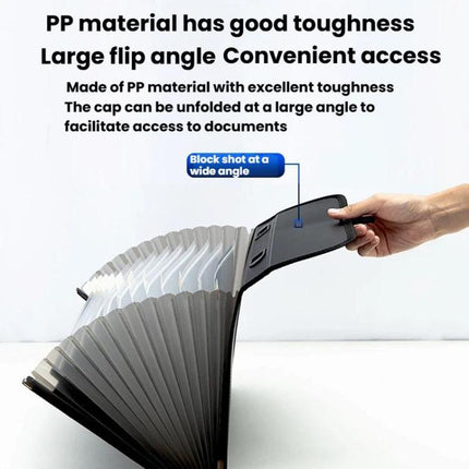 Deli-5232-A4-Accordion-Bag-Office-Handbag-13-Compartment-Folder-Document-Storage-Bag(Blue)