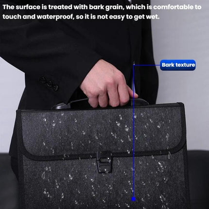 Deli-5232-A4-Accordion-Bag-Office-Handbag-13-Compartment-Folder-Document-Storage-Bag(Blue)