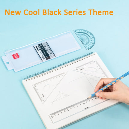 Deli 4 in 1 Ruler Set for Students Ruler Stationery Set, Model:79529