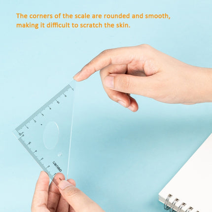 Deli 4 in 1 Ruler Set for Students Ruler Stationery Set, Model:79529