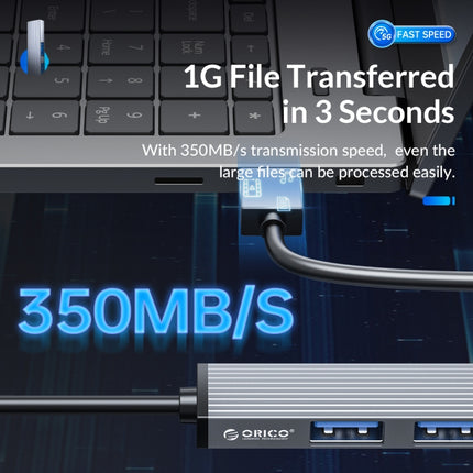 ORICO AH A13 USB 3.0 x 1 + USB 2.0 x 3 to USB 3.0 HUB Adapter(Space-Gray)