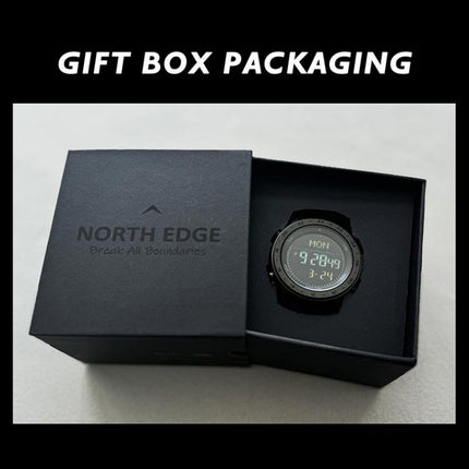NORTH EDGE TANK 3 Outdoor Waterproof Men Sports Watch Support Pedometer and Compass(Black)