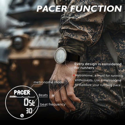 NORTH EDGE TANK 3 Outdoor Waterproof Men Sports Watch Support Pedometer and Compass(Black)