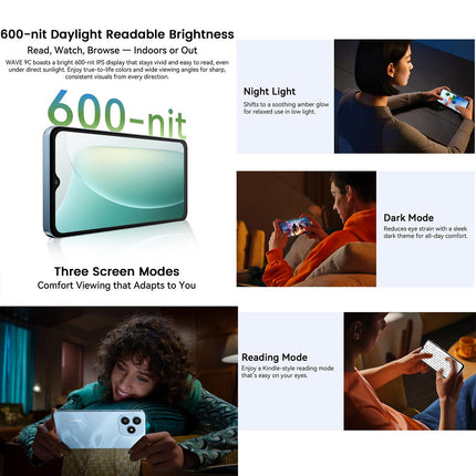 Blackview WAVE 9C, 4GB+128GB, 6.56 inch Android 15 Unisoc T603 SC9863A Octa Core, Network: 4G, OTG (Blue)