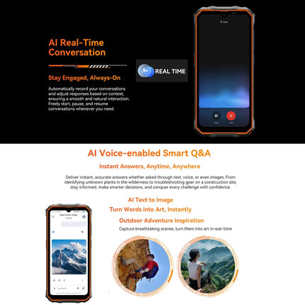 Blackview Oscal Marine 2, 8GB+128GB, 6.56 inch Android 15 Unisoc UMS9230E T615 Octa Core, Network: 4G, OTG, NFC (Orange)