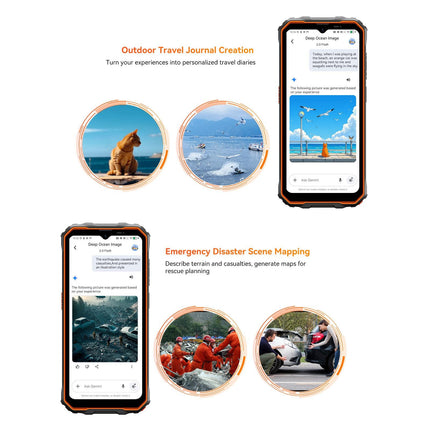 Blackview Oscal Marine 2, 8GB+128GB, 6.56 inch Android 15 Unisoc UMS9230E T615 Octa Core, Network: 4G, OTG, NFC (Orange)
