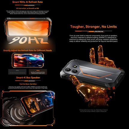Blackview Oscal Marine 2, 8GB+128GB, 6.56 inch Android 15 Unisoc UMS9230E T615 Octa Core, Network: 4G, OTG, NFC (Orange)