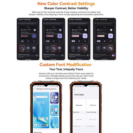 Blackview Oscal Marine 2, 8GB+128GB, 6.56 inch Android 15 Unisoc UMS9230E T615 Octa Core, Network: 4G, OTG, NFC (Orange)