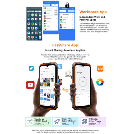 Blackview Oscal Marine 2, 8GB+128GB, 6.56 inch Android 15 Unisoc UMS9230E T615 Octa Core, Network: 4G, OTG, NFC (Orange)