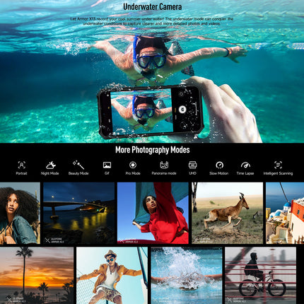 Ulefone Armor X13, 6GB+64GB, IP68/IP69K Rugged Phone, 6.52 inch Android 15 MediaTek Helio G36 Octa Core, Network: 4G, NFC, OTG(Some Orange)