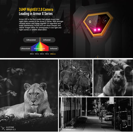 Ulefone Armor X13, 6GB+64GB, IP68/IP69K Rugged Phone, 6.52 inch Android 15 MediaTek Helio G36 Octa Core, Network: 4G, NFC, OTG(Some Orange)
