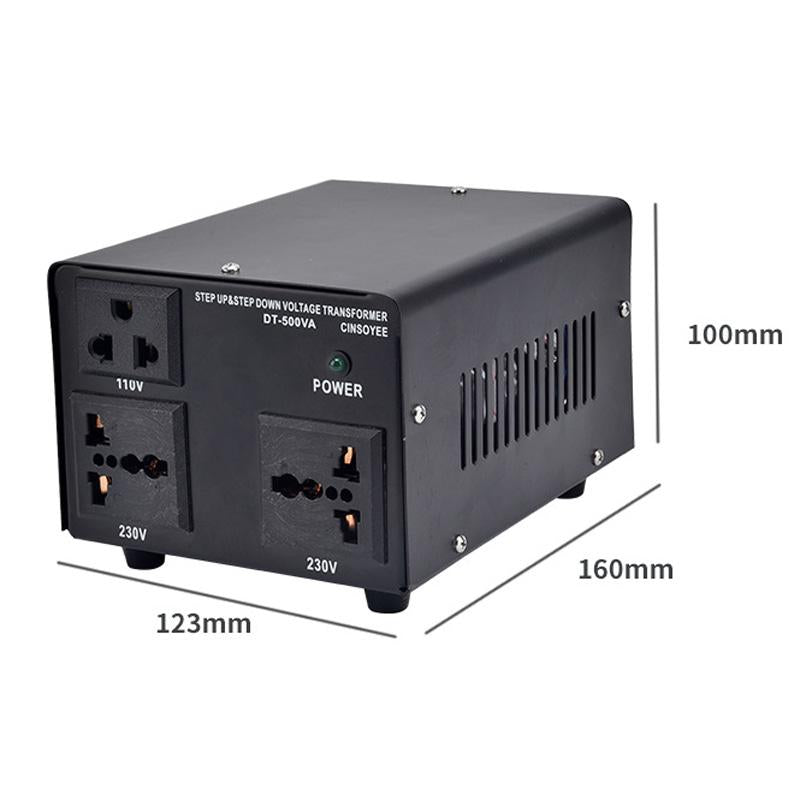 DT-500VA Toroidal Power Transformer Portable Household Power Converter US Plug