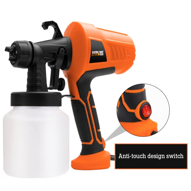 HILDA High Voltage Motorized Paint Spray Tool Portable And Detachable, Specification: With Anti-Touch Switch US Plug Orange